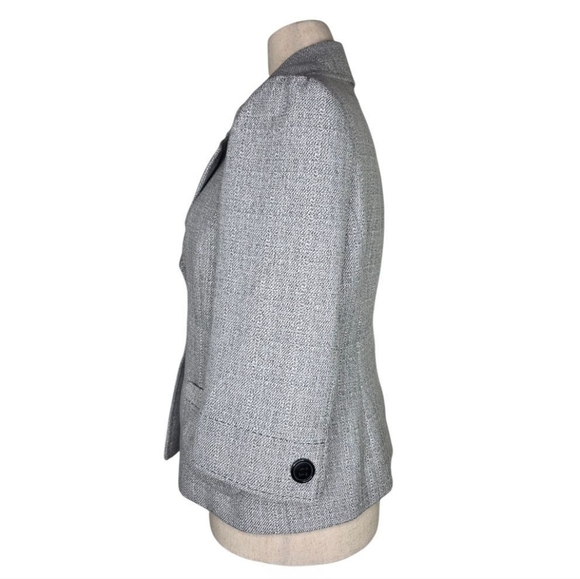 Nine West Gray Blazer Women’s Size 8 Textured Suit Jacket Career Office Wear - Picture 6 of 9